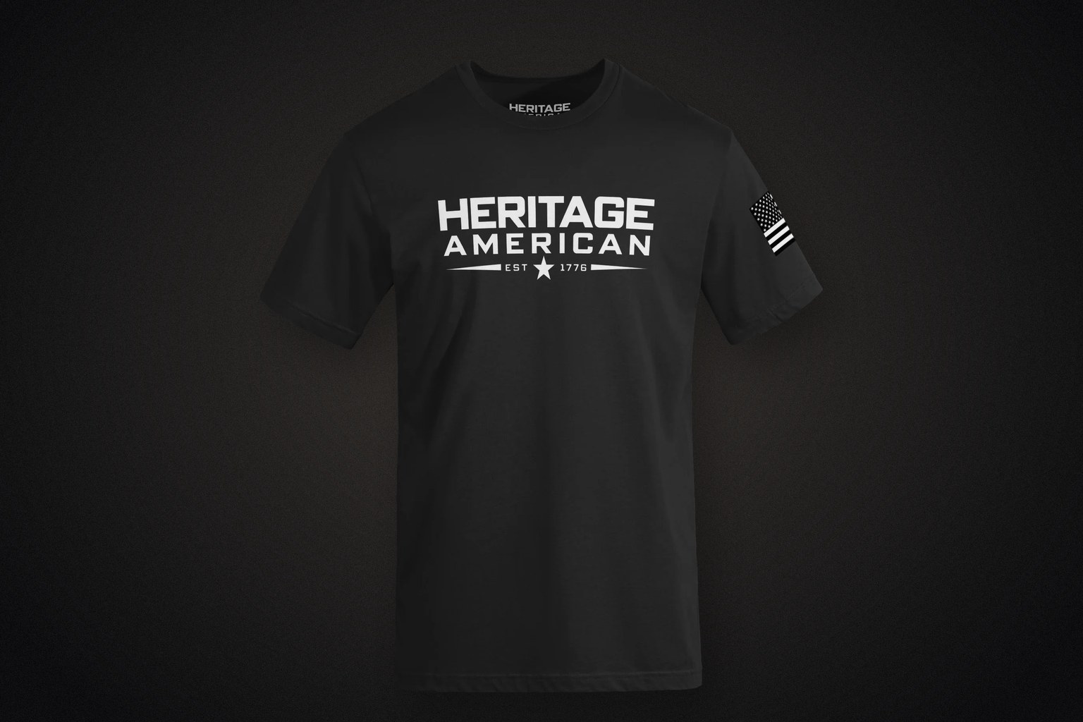 Heritage American 1776 Tee in black